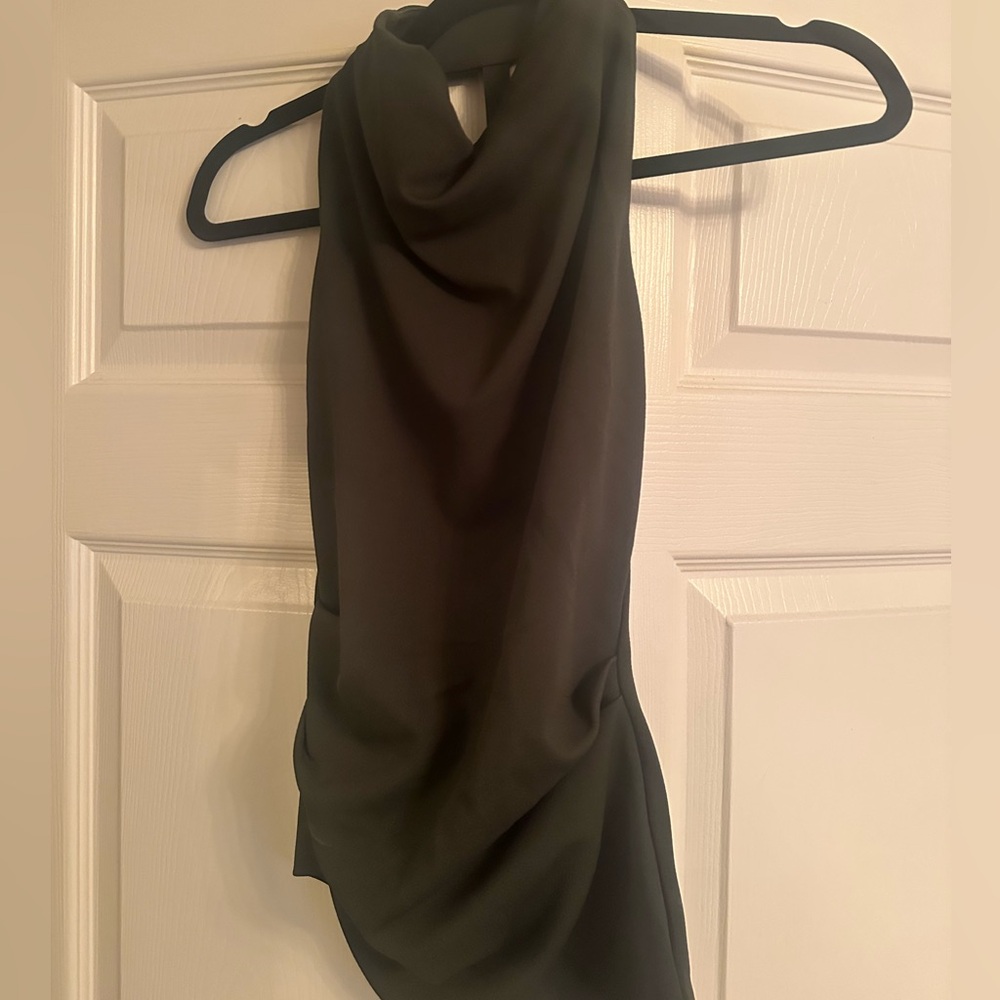 Zara halter green top